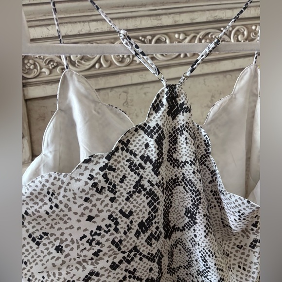 J Crew Snakeskin Print Halter Tank Top Style Blouse Size 6 - Picture 4 of 12